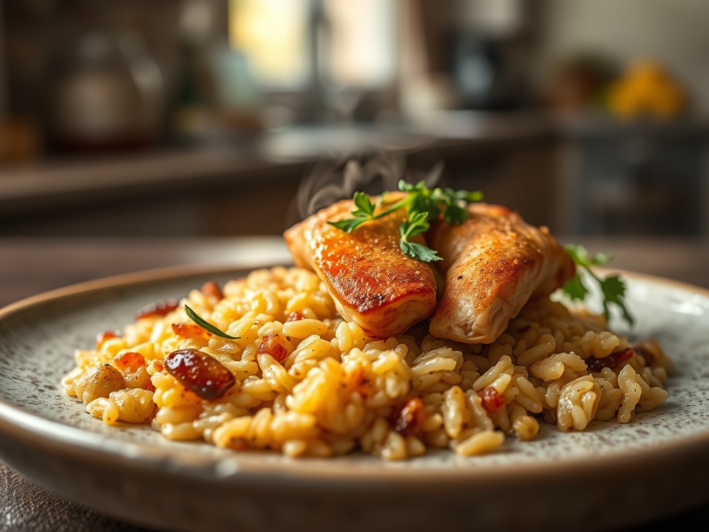 Arroz de cabidela de galinha de campo