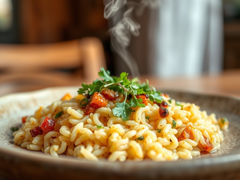 Arroz de lapas e coentros fresco