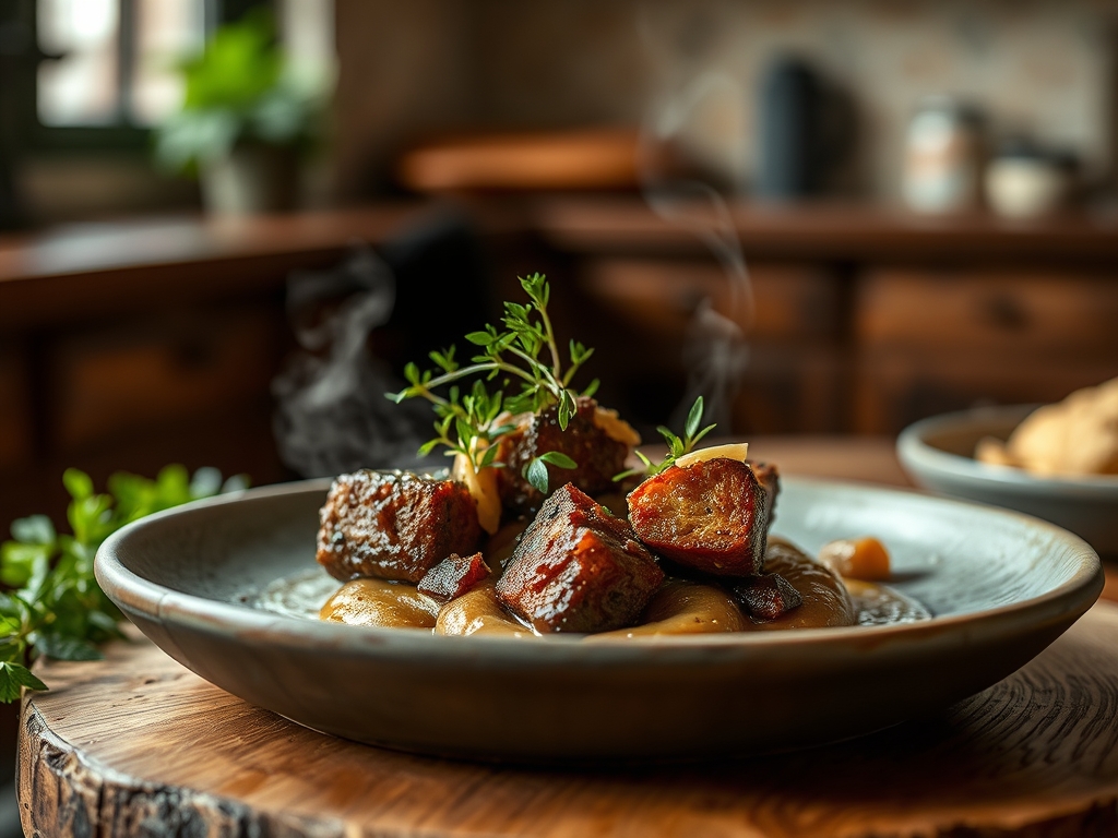 Ensopado de borrego de pasto isolado