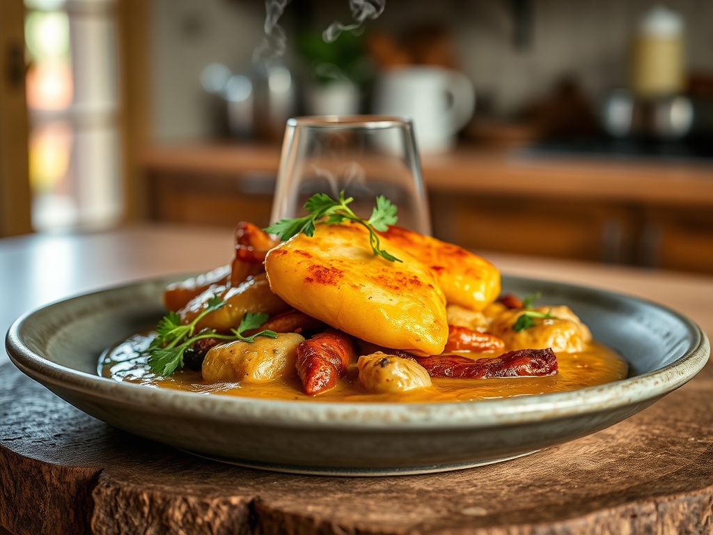 Ensopado de coelho bravo da serra