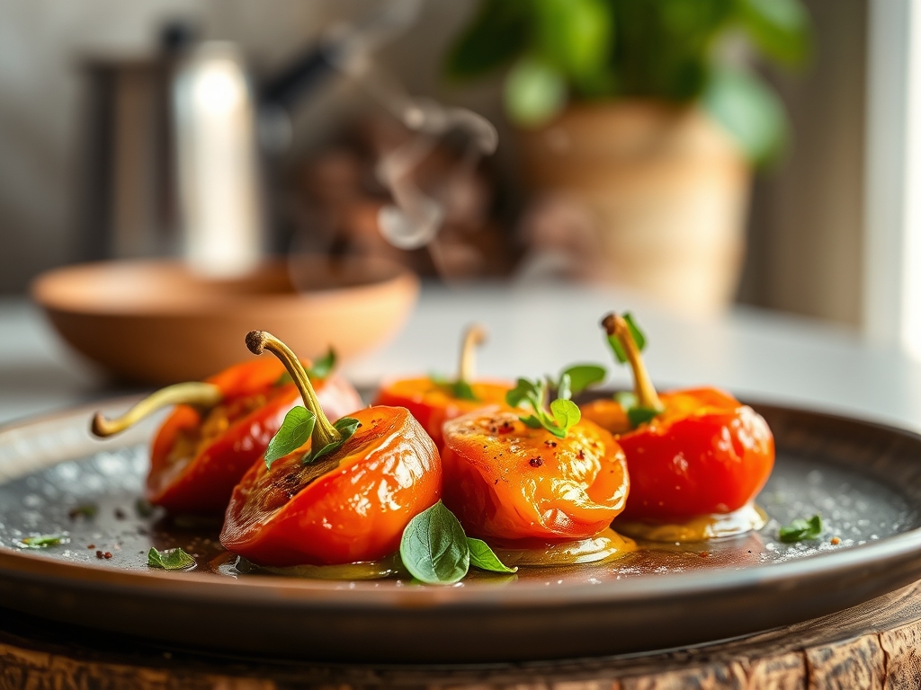 Pimentos em vinagre da horta