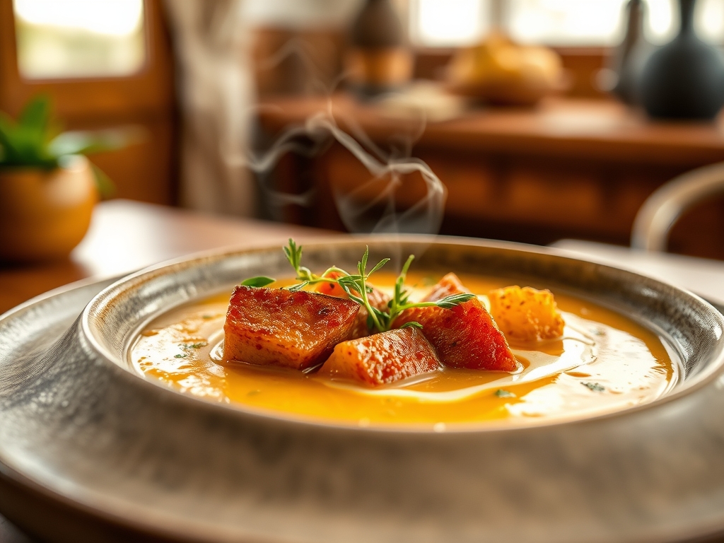 Sopa de couve da aldeia isolada