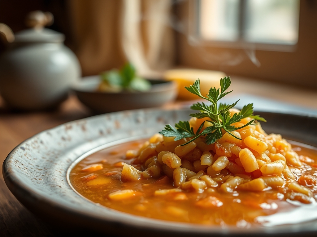 Sopa de trigo madeirense rica