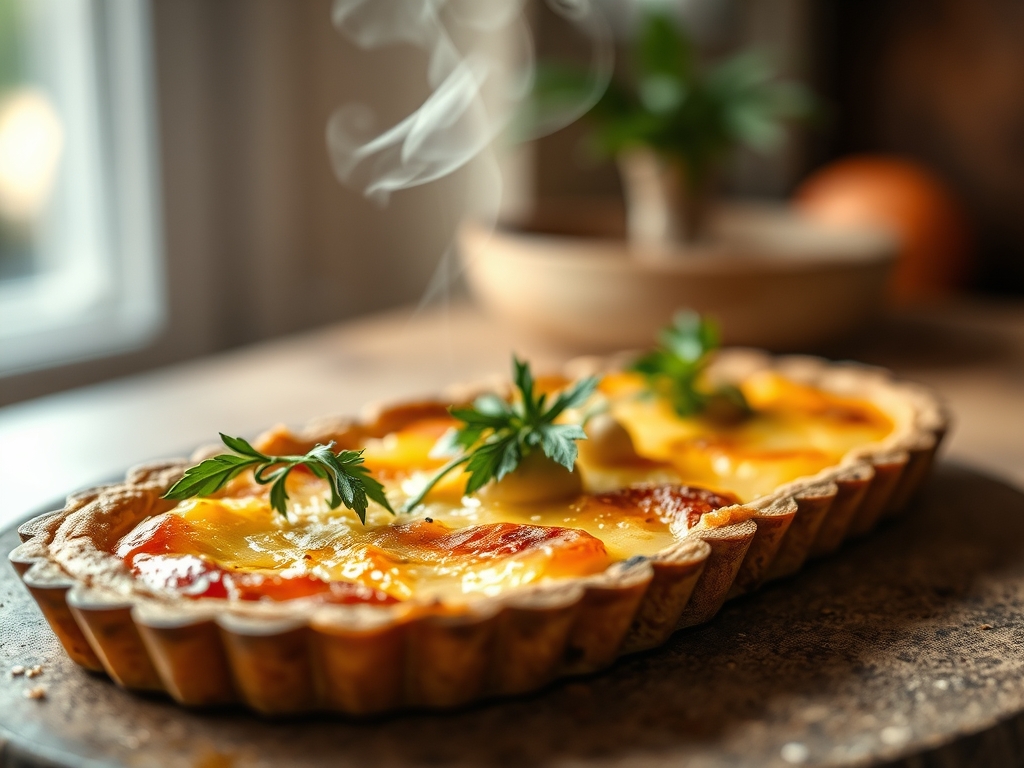 Tarte de peras bêbedas e amêndoa