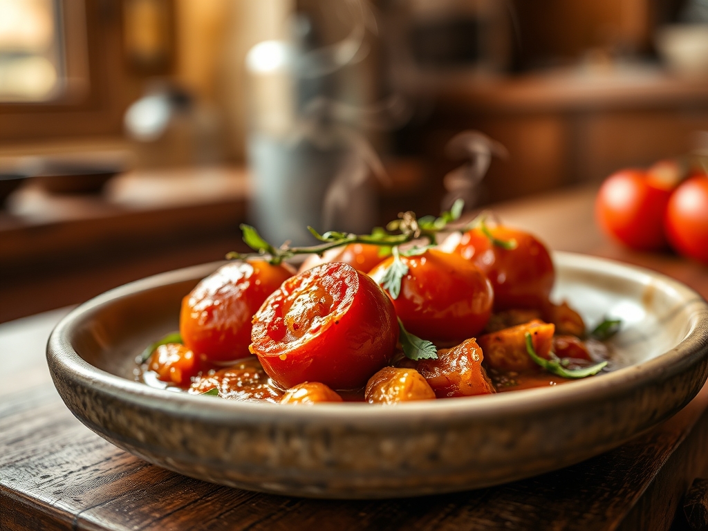 Tomates secos ao sol da aldeia